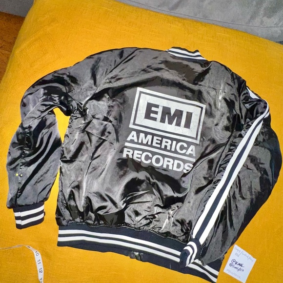Vintage Satin EMI America Records Button Up Jacket - Picture 7 of 9